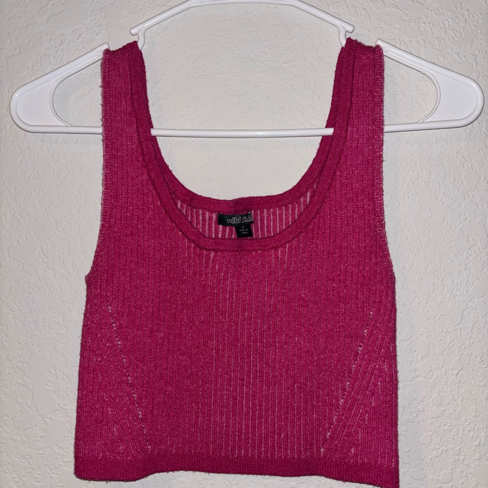 Wild Fable Fuchsia Knit Tank Top